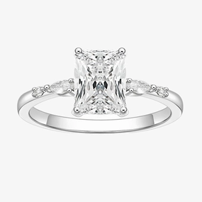 3CT Classic Radiant Cut Engagement Anniversary Ring Bold Spark