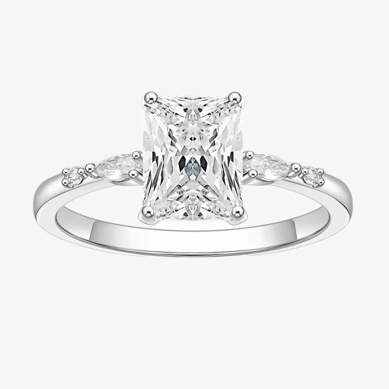 3CT Classic Radiant Cut Engagement Anniversary Ring Glow Accent