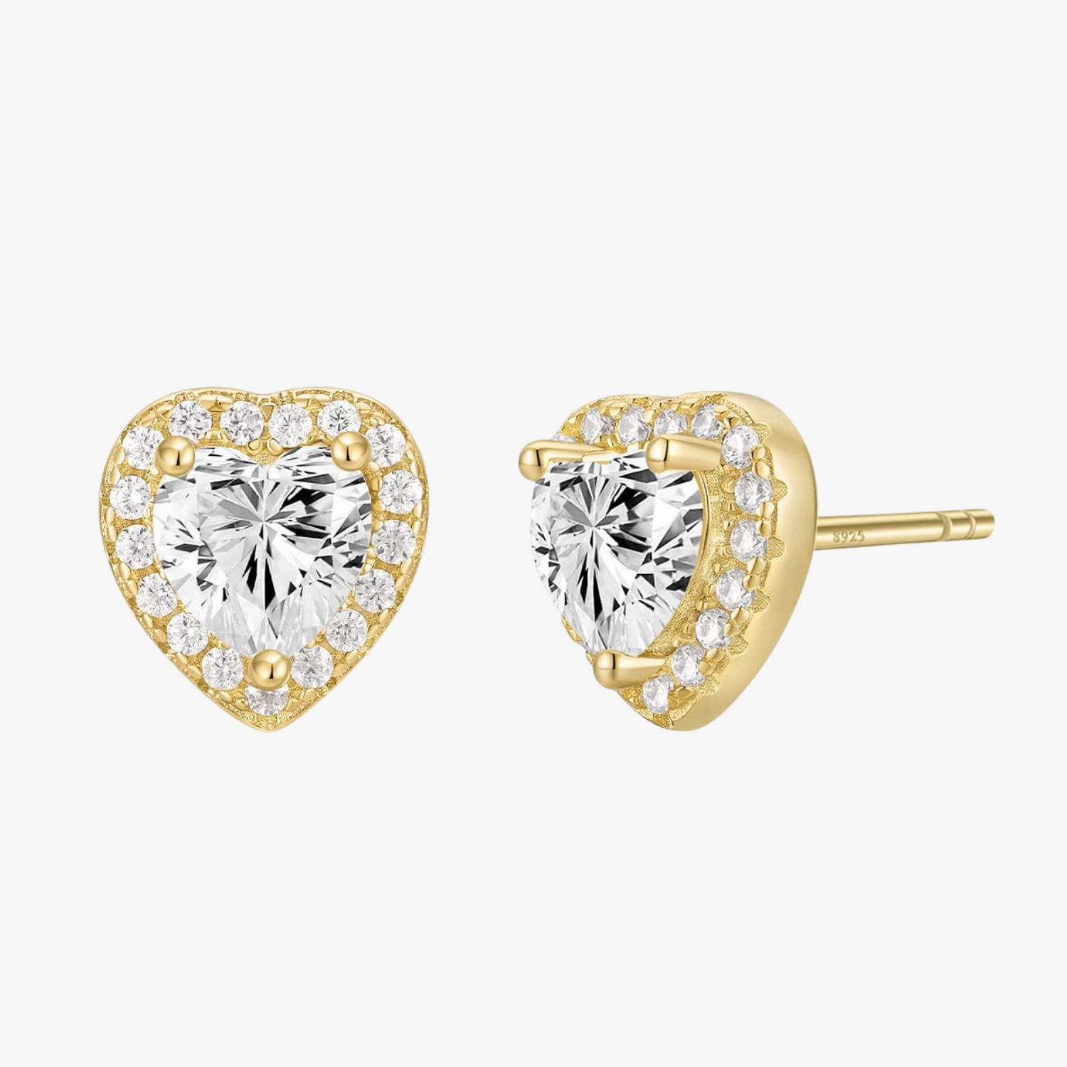 Fashion Style S925 Heart Post Earrings
