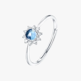 Custom Styling Occasion Ready Sunflower Opal Open Ring