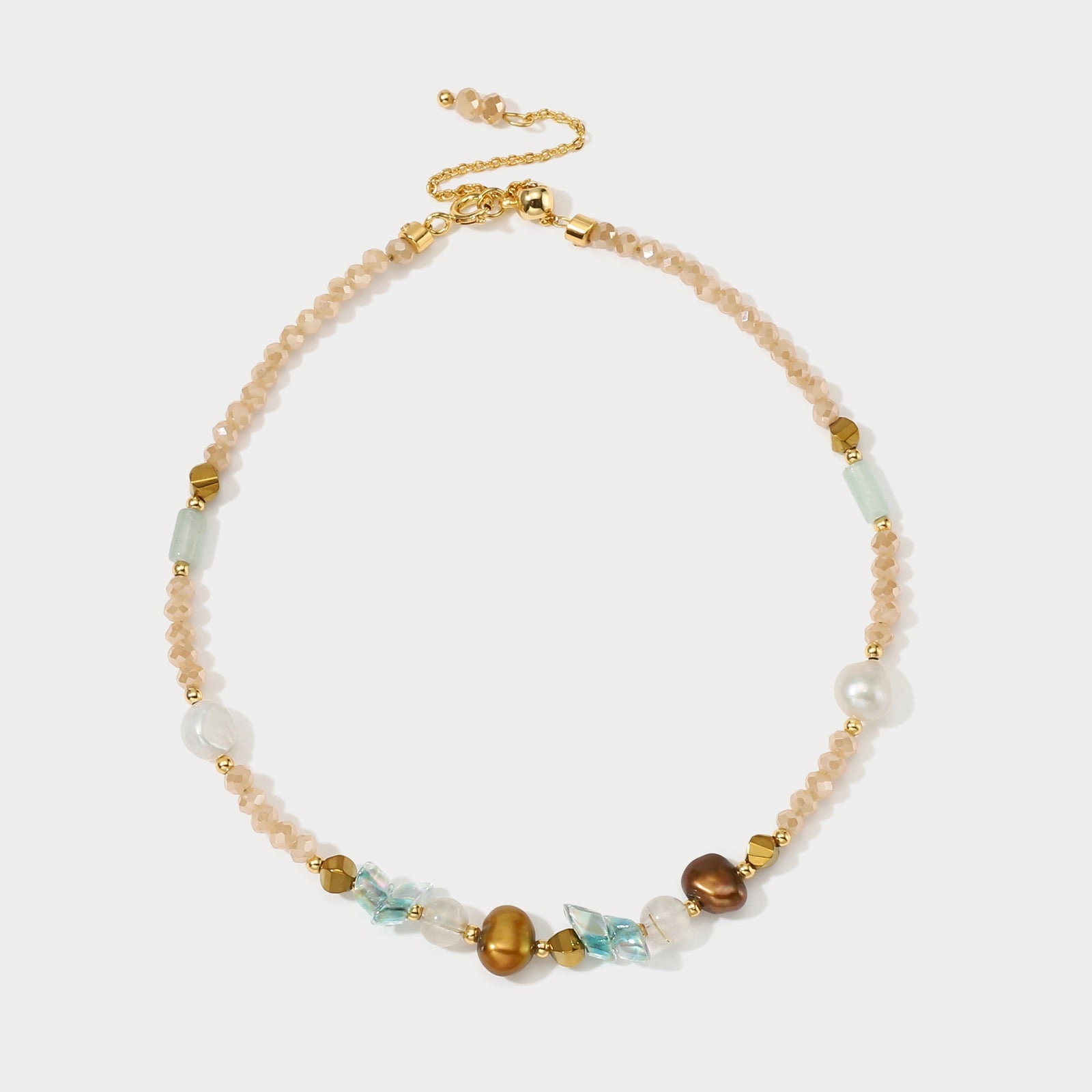 Natural Shine Luxury Layer Dainty Stone Beaded Anklet