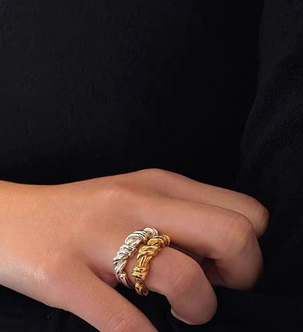 Twisted Rope Knot Ring Attire Accent Daily Structure