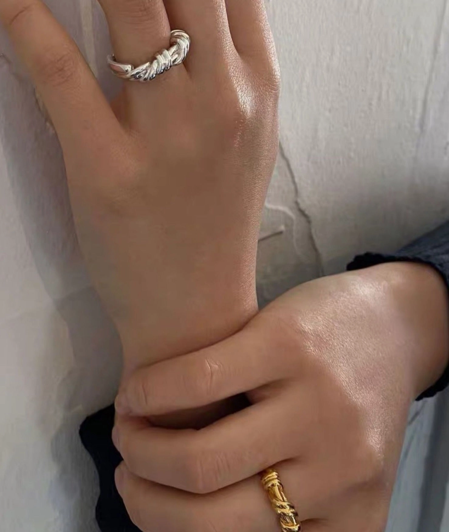 Twisted Rope Knot Ring Effortless Fit Lightweight Gift