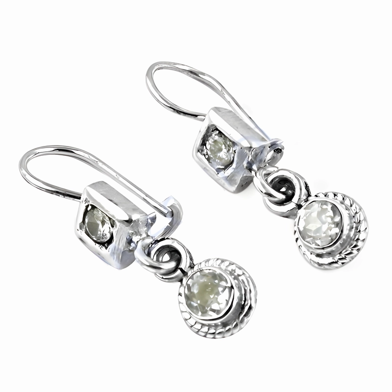Delicate Cubic Zirconia Silver Earrings - 925 Sterling Silver Jewelry | Perfect CZ Earrings Simple Decor Bright Embellishment