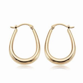 U Shape Hoop Earrings 14k Yellow Gold | Mullen Jewelers Bold Moment Weekend Glow
