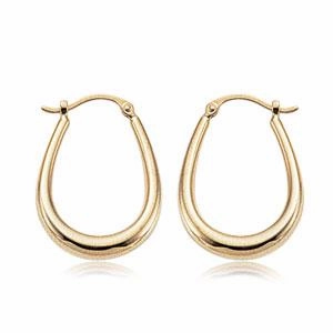U Shape Hoop Earrings 14k Yellow Gold | Mullen Jewelers Bold Moment Weekend Glow
