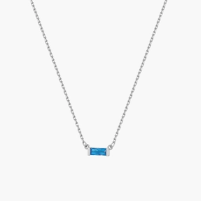 Personalized Baguette Birthstone Dainty Necklace daily pick Exclusive piece