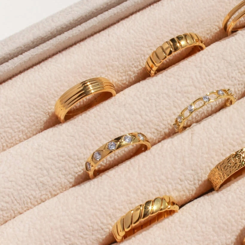 Modern Gift MARIE RIBBED BAND RING