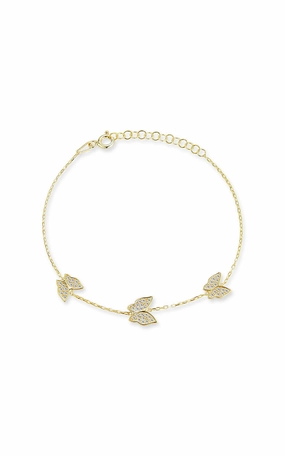 Lustrous Touch Butterfly Station Bracelet