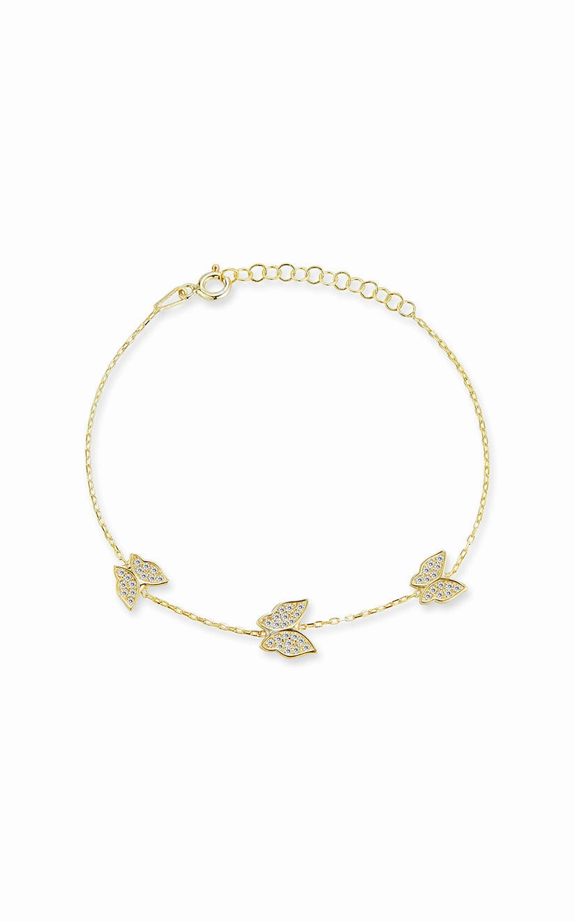 Lustrous Touch Butterfly Station Bracelet
