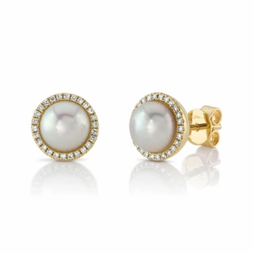 Gorgeous appearance Radiant Choice DIAMOND & CULTURED PEARL STUD EARRING