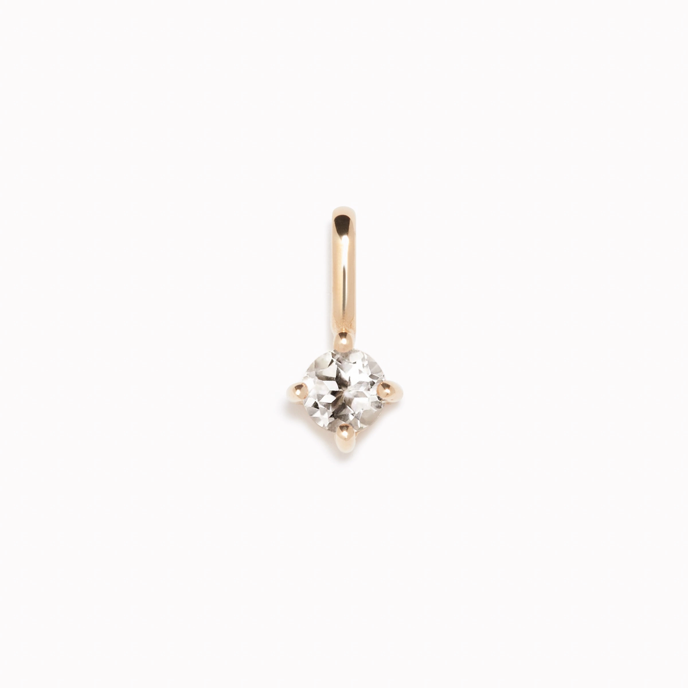 Diamond Charm 14k Gold Layered Elegance