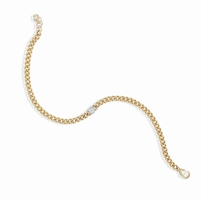 Timeless Pair Diamond Curb Chain Bracelet