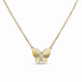 Diamond Cut Butterfly Necklace City Stroll