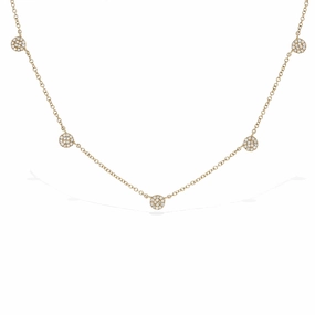 Diamond Disc Station Necklace Radiant Accessories Timeless Presence
