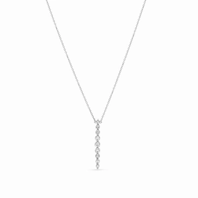 Diamond Drop Bar Necklace Cool Detail Smooth Glow