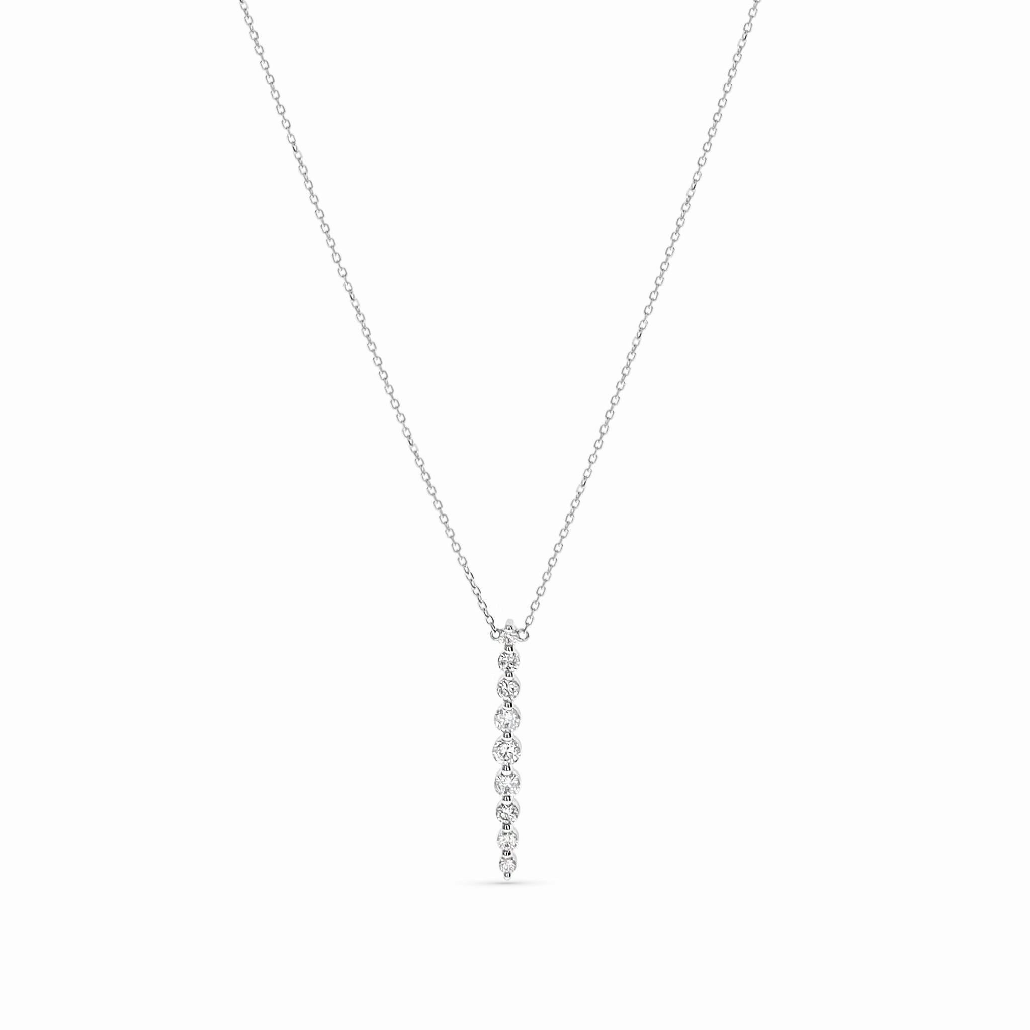 Diamond Drop Bar Necklace Cool Detail Smooth Glow
