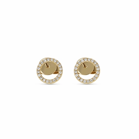 Styled Set Diamond Eternity Circle Stud Earrings