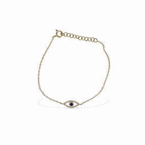 Luminous Accent Diamond Evil Eye Bracelet