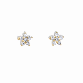 Diamond Flower Stud Earrings Finest Craft Elegant Edge