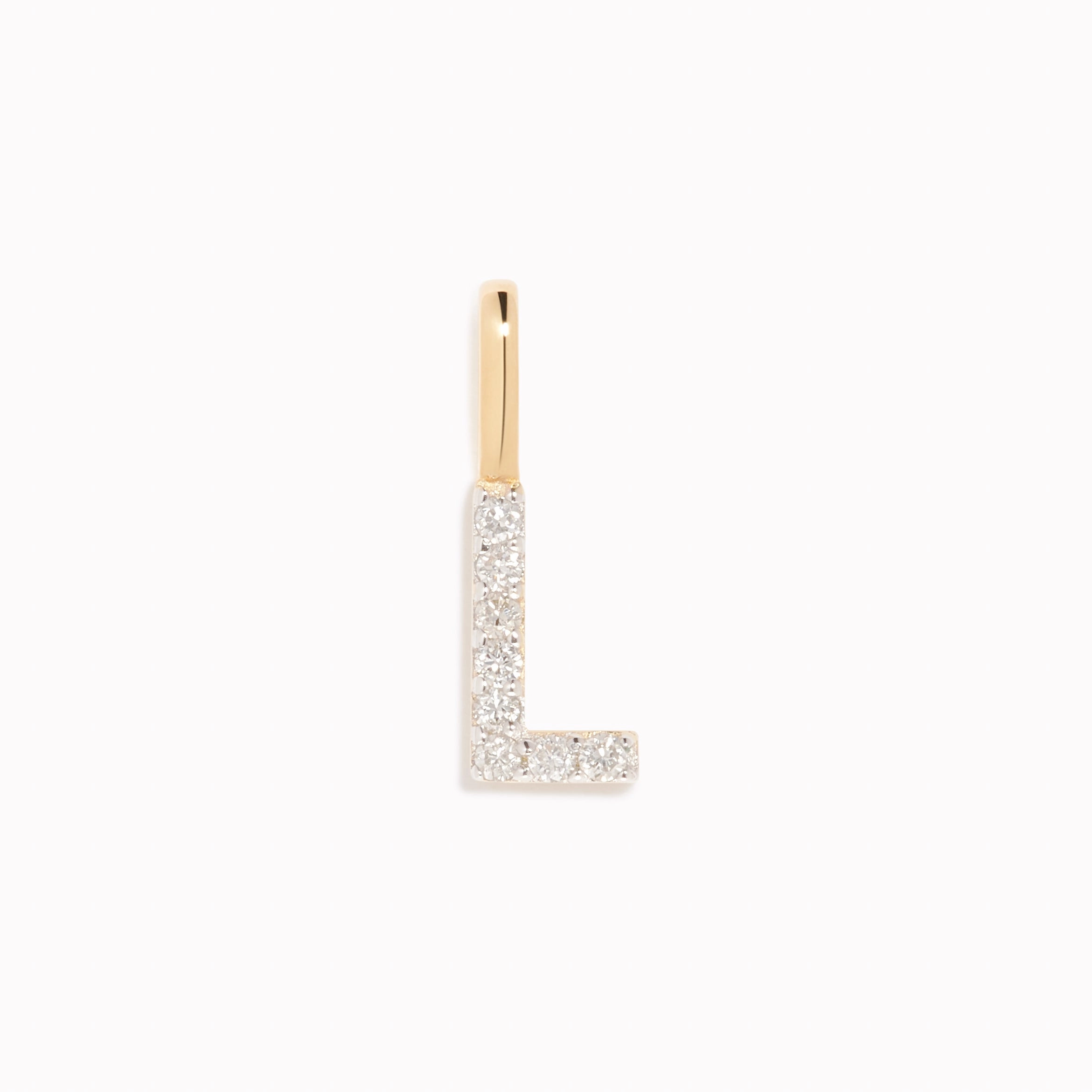 Diamond Initial Pendant 14k Gold - L Fashion Present Value Accessory