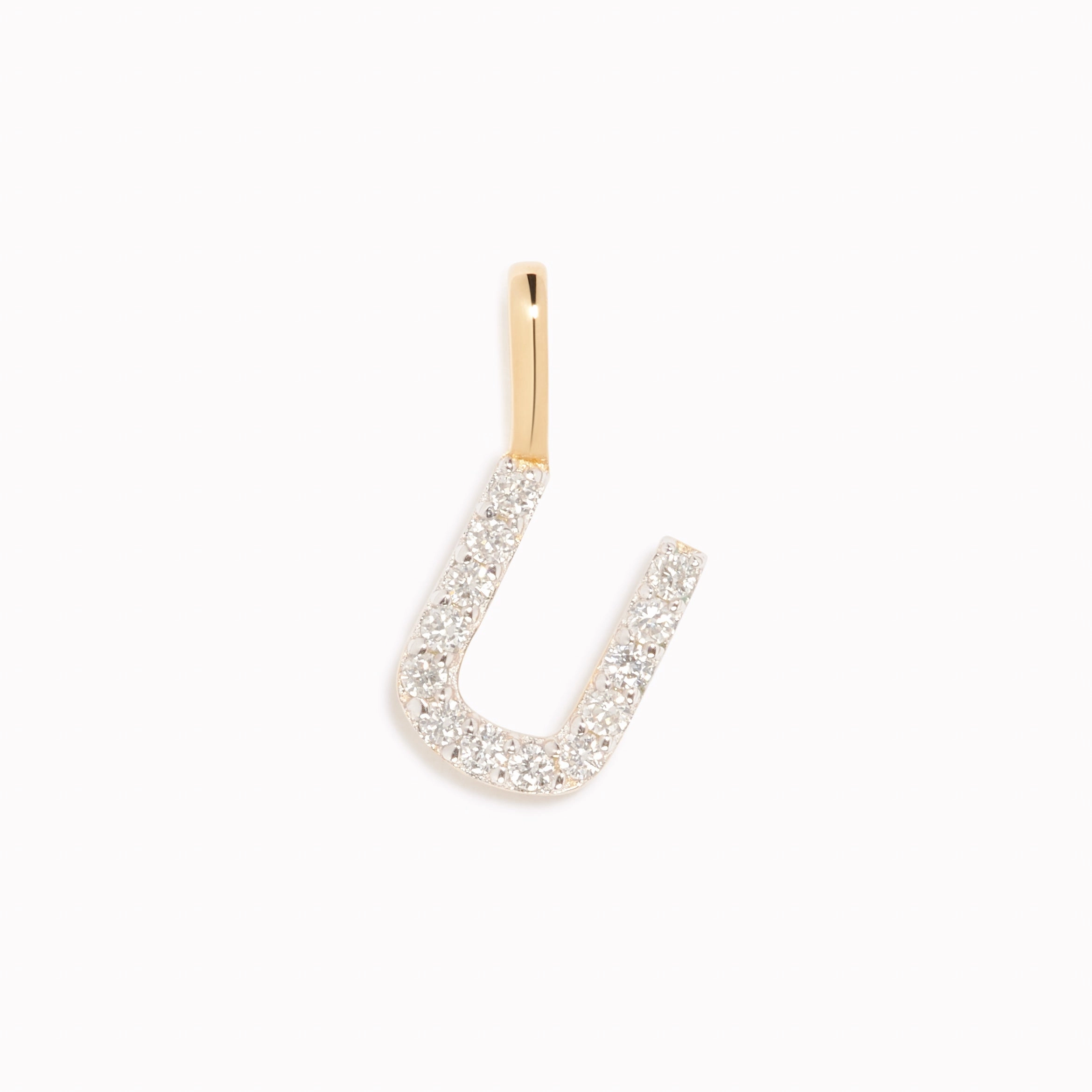Diamond Initial Pendant 14k Gold - U Budget-Friendly Accessory