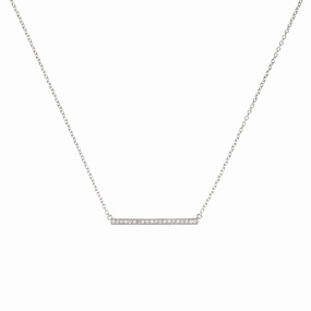 Dainty Design Diamond Medium Bar Necklace