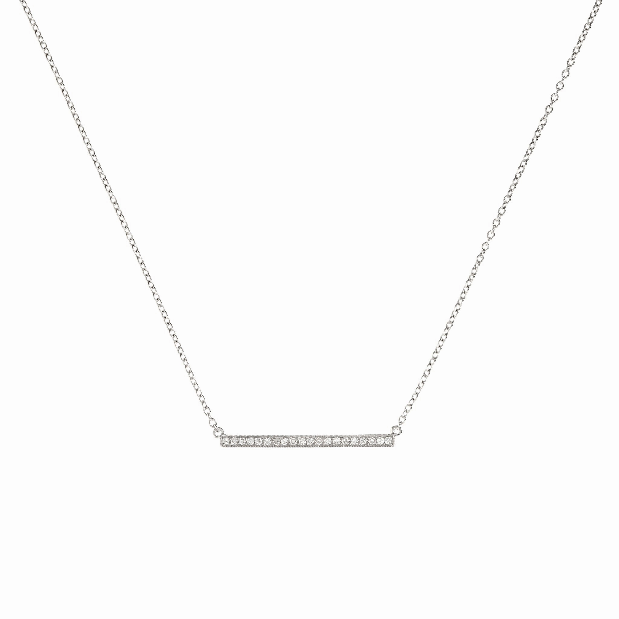 Dainty Design Diamond Medium Bar Necklace
