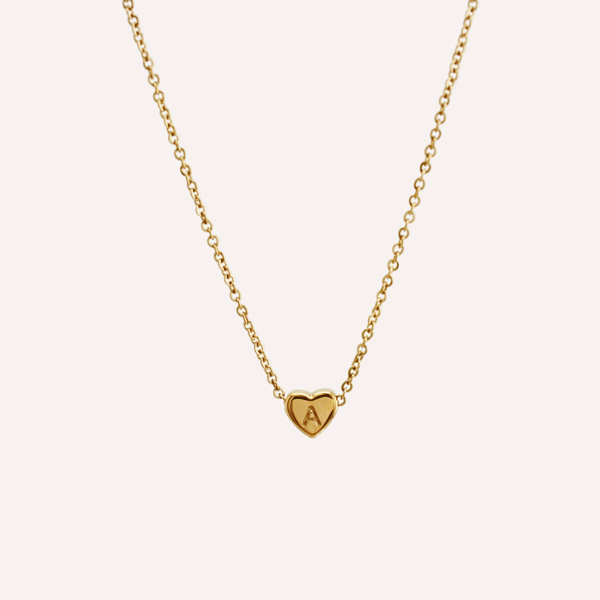 For Father MINI INITIAL HEART BEAD NECKLACE
