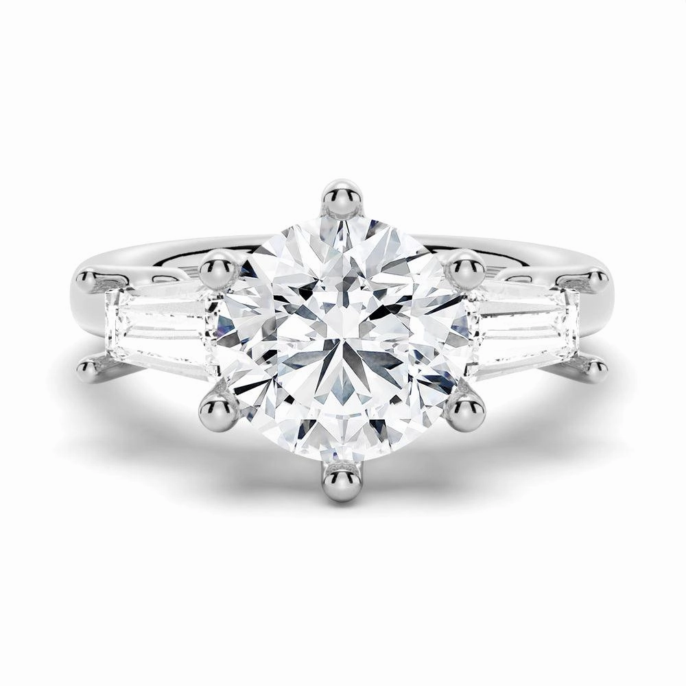 Fresh Look Tapered Baguette 1 Carat Three Stone Promise Ring [Final Sale Ships within 24 hrs]