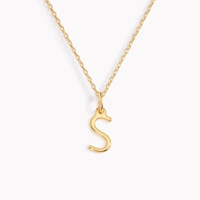Perfect Piece S Necklace / Gold Initial Necklace