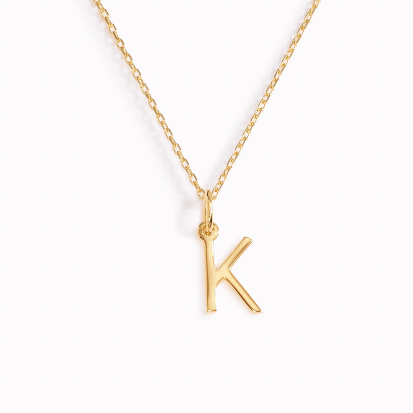 K Necklace / Gold Initial Necklace Wedding Day