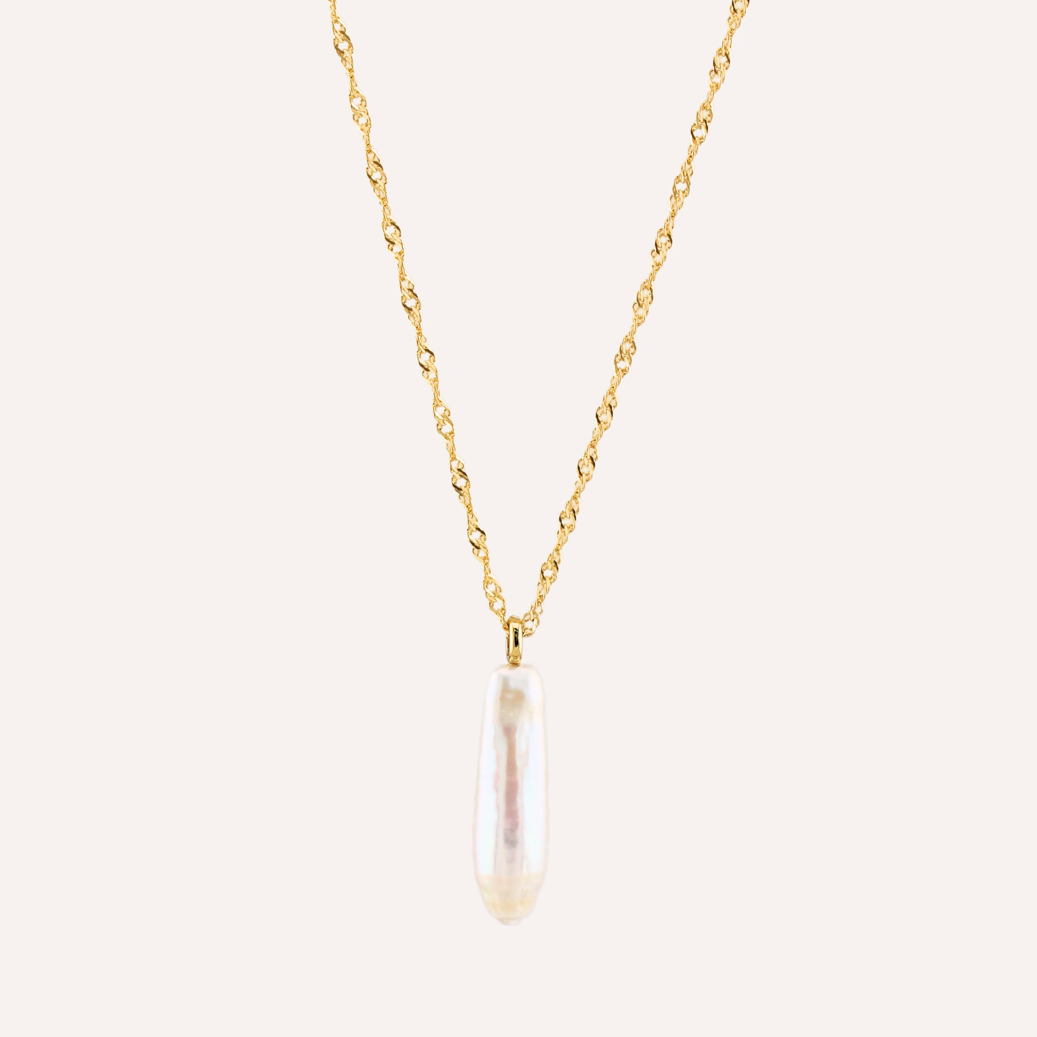 Extendable Piece SIREN PEARL PENDANT NECKLACE