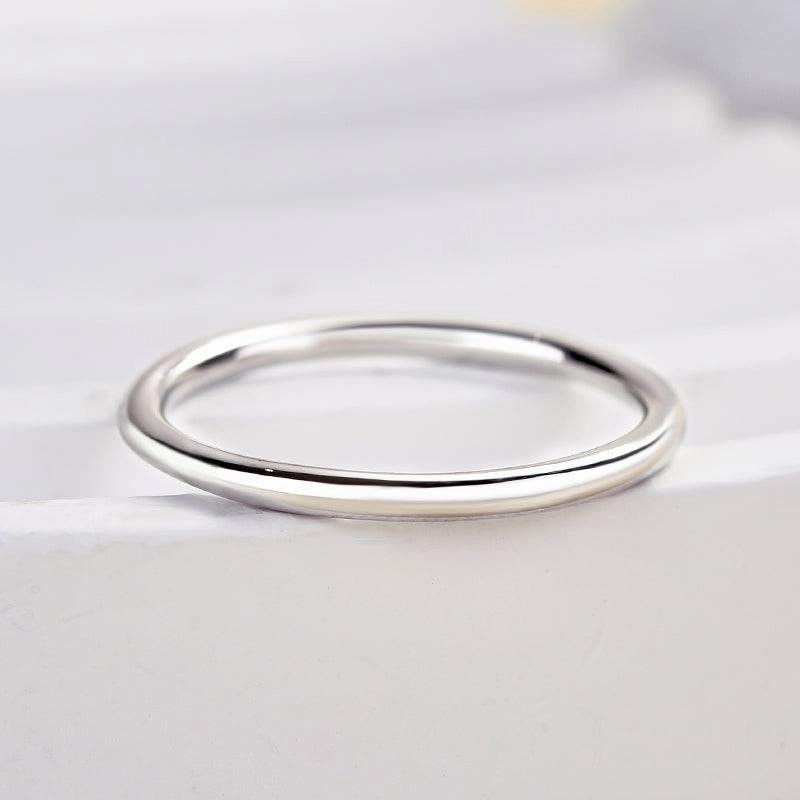 Louily Simple Wedding Band For Women In Sterling Silver Colorful Glow Distinct Style