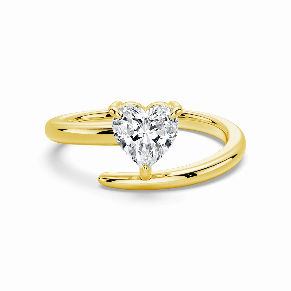 Refined Classic Heart Shaped Lab Grown Diamond Promise Ring Evening Gift