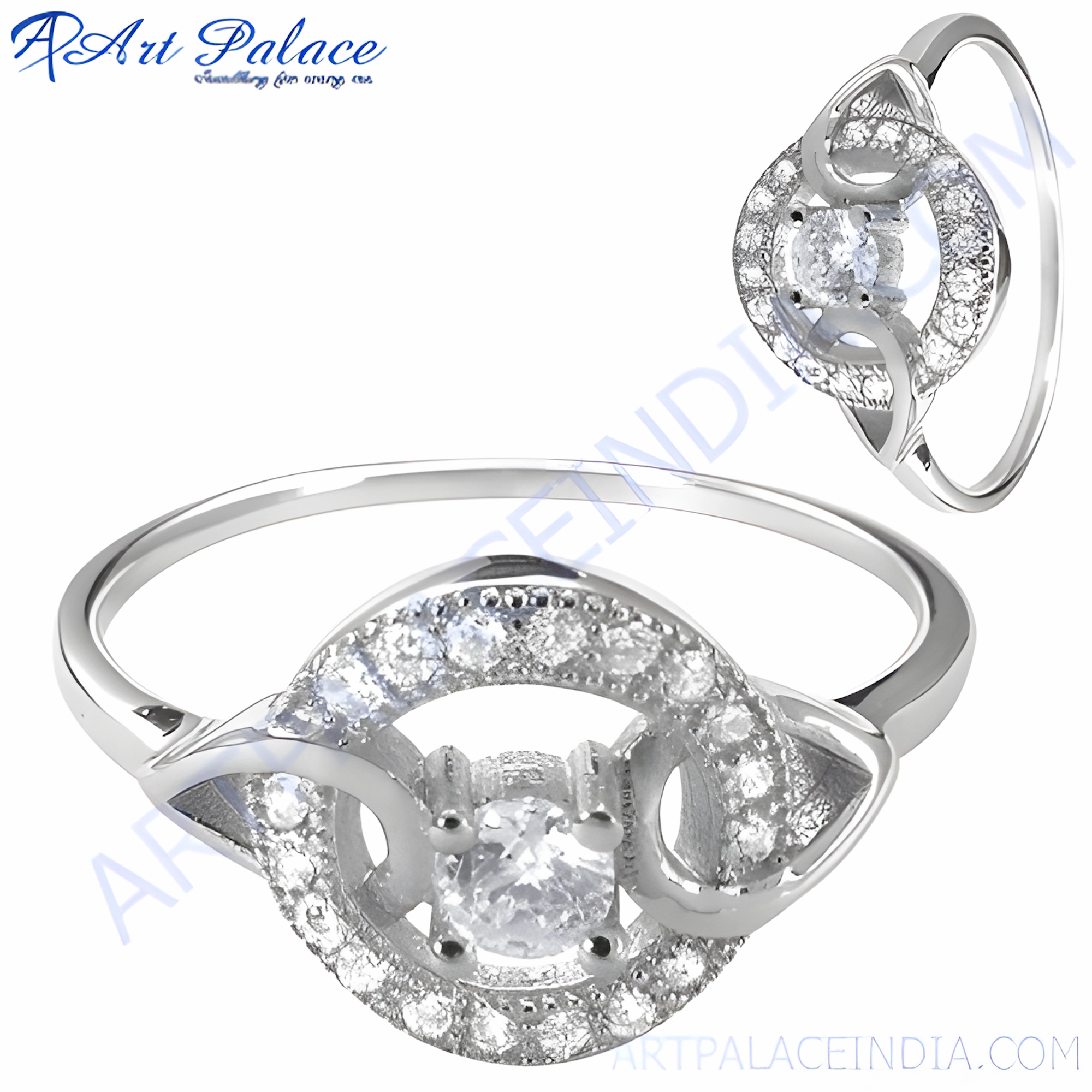 Attractive Appearance Elegant Designer CZ Silver Ring - Shop Now for Stylish Jewelry