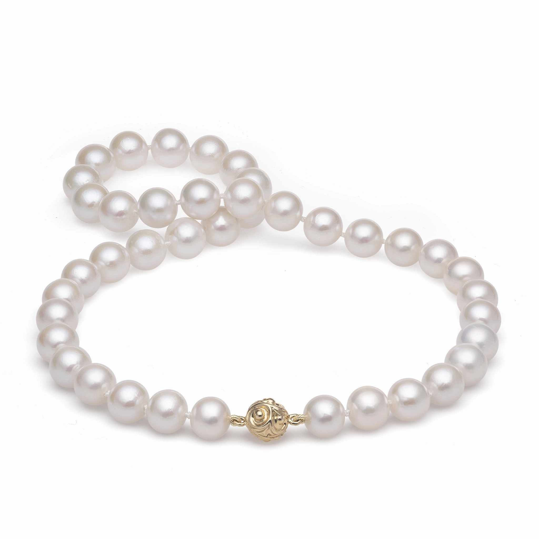 Sophisticated Gifts 18-19" Freshwater White Pearl Strand with Magnetic Gold Clasp - 9-11mm
