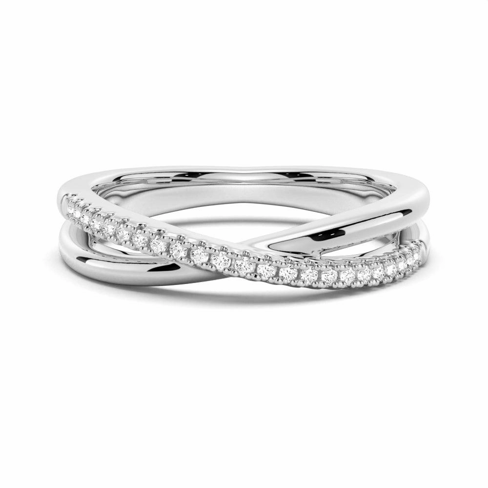 Neutral Vibe Petite Twisted Band Sterling Silver Wedding Band