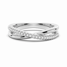 Neutral Vibe Petite Twisted Band Sterling Silver Wedding Band