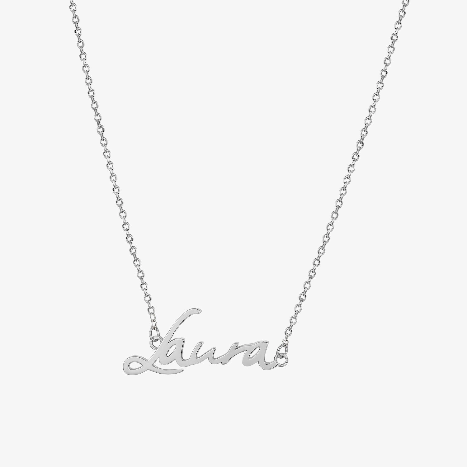 Personalized Script Name Necklace Bold Craftsmanship Elegant Focus