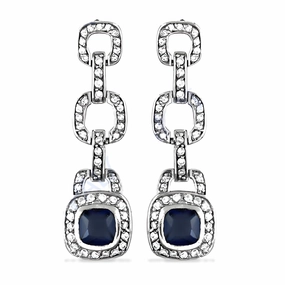 Chic Essential Exquisite Creation Elegant Zirconia Cubic Gemstone Silver Earrings - Graceful Design