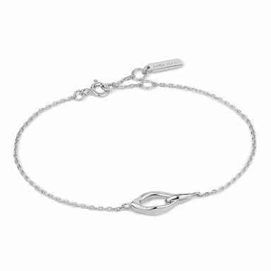 Silver Wave Link Bracelet Ever After View Whimsical Tale