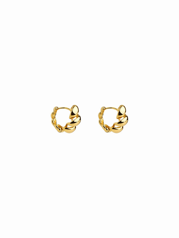Petra Twisted Croissant Hoops High-Quality Detail Premium Style