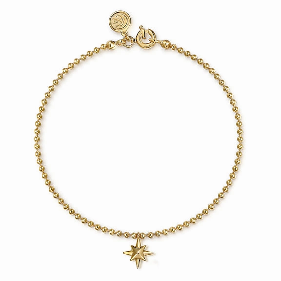 14K Yellow Gold Bujukan Starburst Charm Bracelet Honored Amalgamations Iconic look