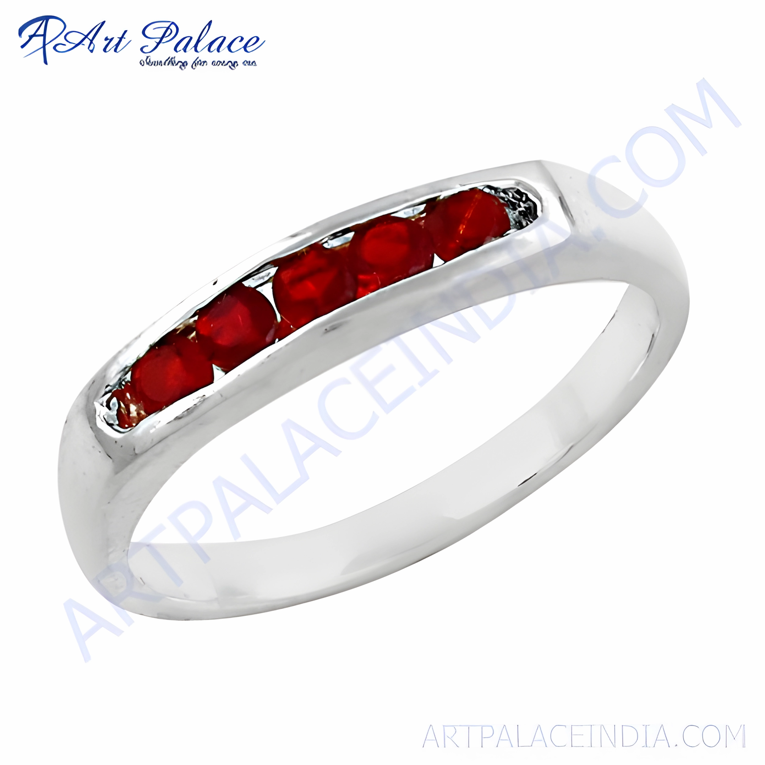 Strong Symbol Cute Red Cubic Zirconia Gemstone 925 Silver Ring - Affordable & Stylish Jewelry