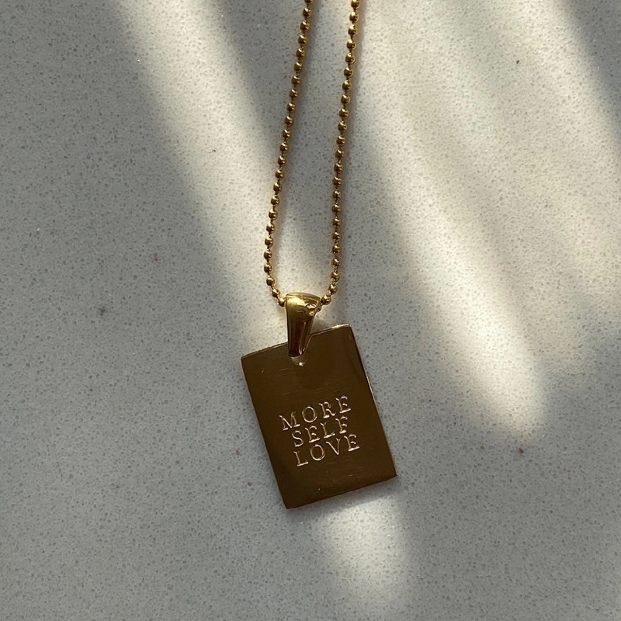 Engraved Inspiring Quote Necklace Creative Item Minimalist Piece