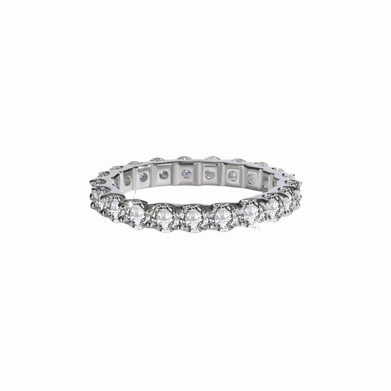 Premium Ornament 2.2 Carat Full Diamond Ring Band | S925 | Moissanite