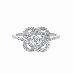 Love's Crossing Diamond 1/2 Cttw Ring 14K White Gold Everyday Chic