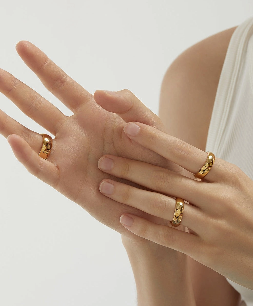 Ornate Art Abstract Pattern Everyday Essentials 18K High Polish Tungsten Rings / Couple Rings