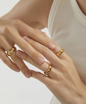 Everyday Essentials 18K High Polish Tungsten Rings / Couple Rings HighEnd Ornament